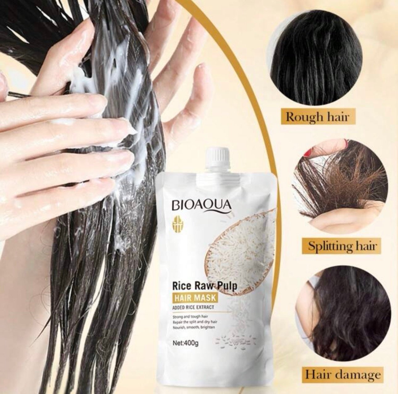 Bioaqua Rice Raw Pulp Hair Mask