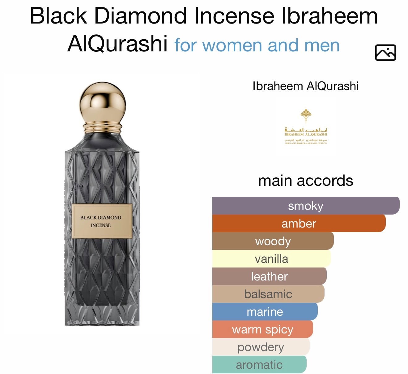IBRAQ Black Diamond Incense Perfume
