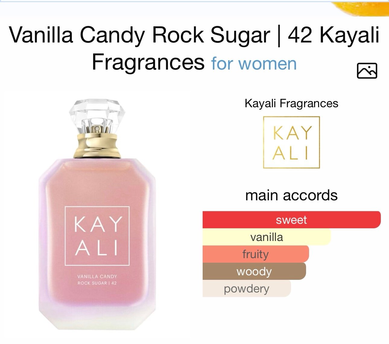 KAYALI Vanilla Candy Rock Sugar Perfume - Mirror Original (30ml)