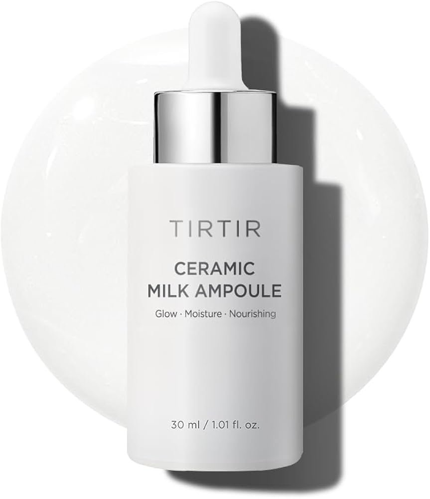 TIRTIR Ceramic Milk Ampoule Hydrating &amp; Brightening Serum Deep Moisture &amp; Barrier Repair, for Dry &amp; Sensitive Skin (40ml / 1.35 Fl Oz)