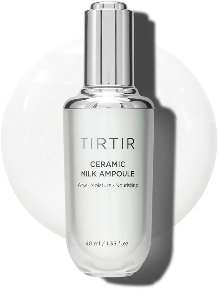 TIRTIR Ceramic Milk Ampoule Hydrating &amp; Brightening Serum Deep Moisture &amp; Barrier Repair, for Dry &amp; Sensitive Skin (40ml / 1.35 Fl Oz)