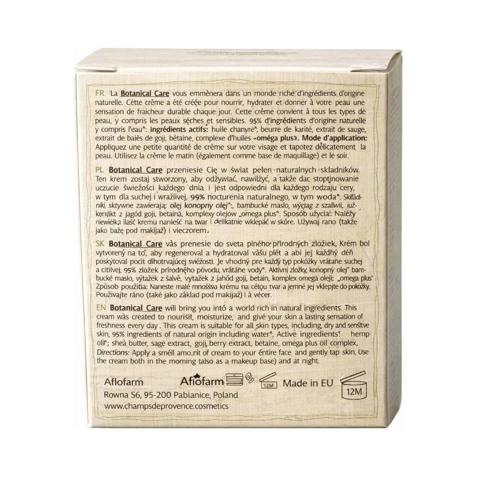 Champs de Provence Botanical Care 95 Nourishing &amp; Moisturising Day &amp; Night Cream