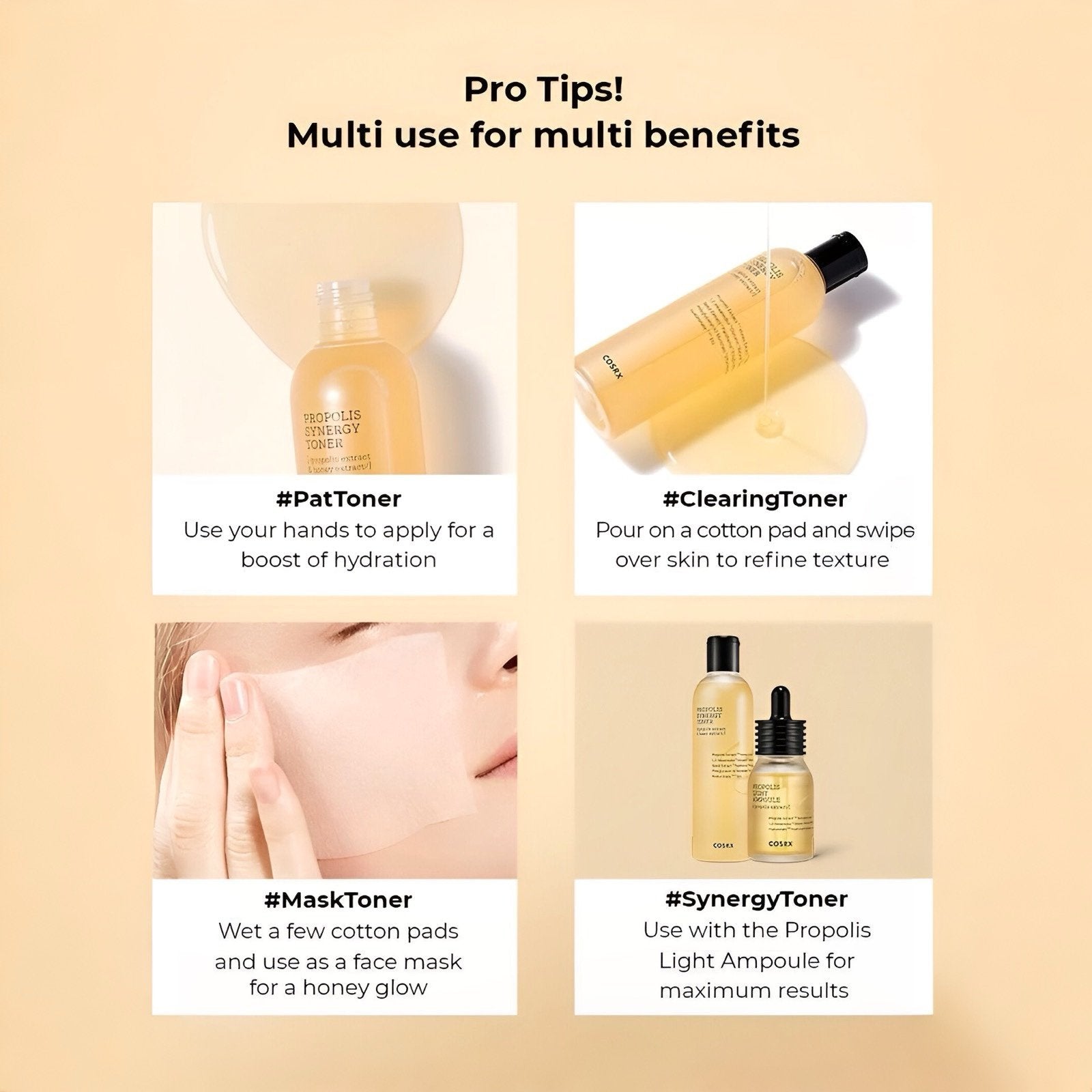 تونر كوزركس بصمغ النحل لنضارة وتغذية البشرة COSRX Propolis Synergy Toner