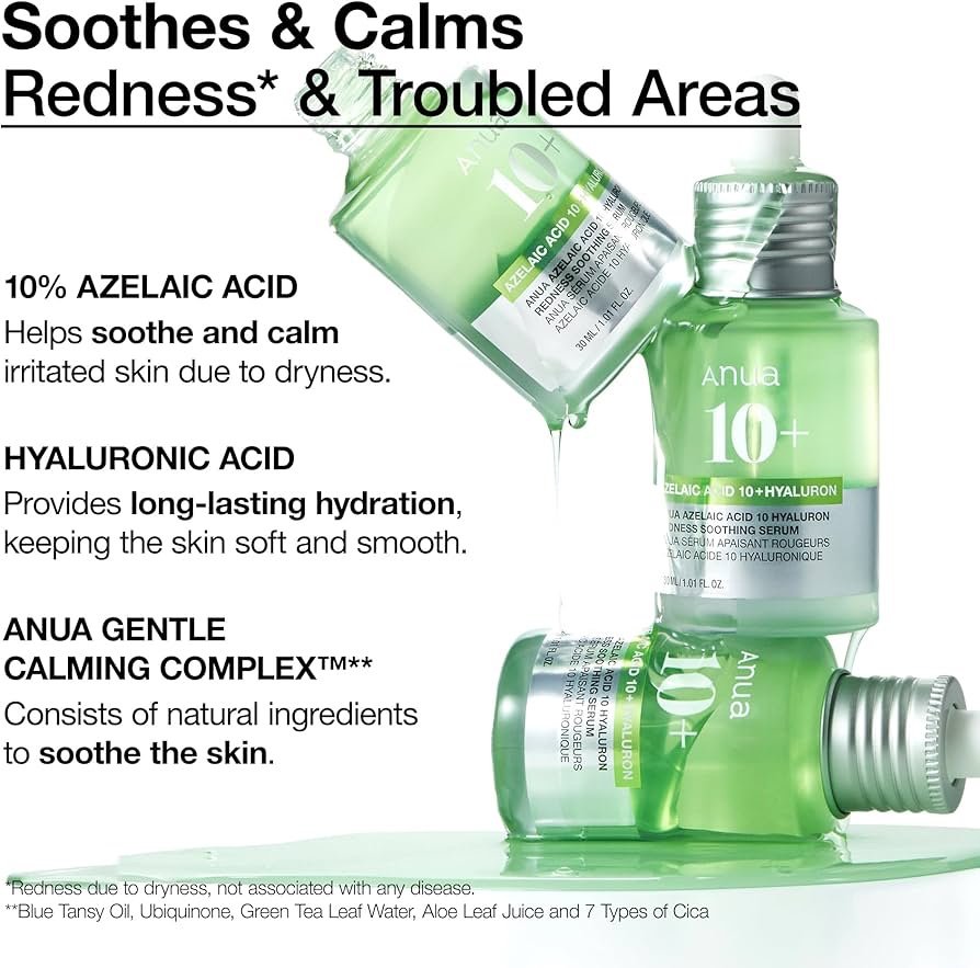 ANUA Azelaic Acid 10 Hyaluron Redness Soothing Serum 30ML - Image 4