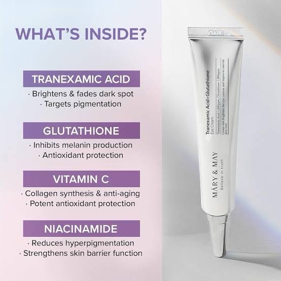 MARY & MAY Tranexamic acid + Glutathione Eye Cream - Image 5