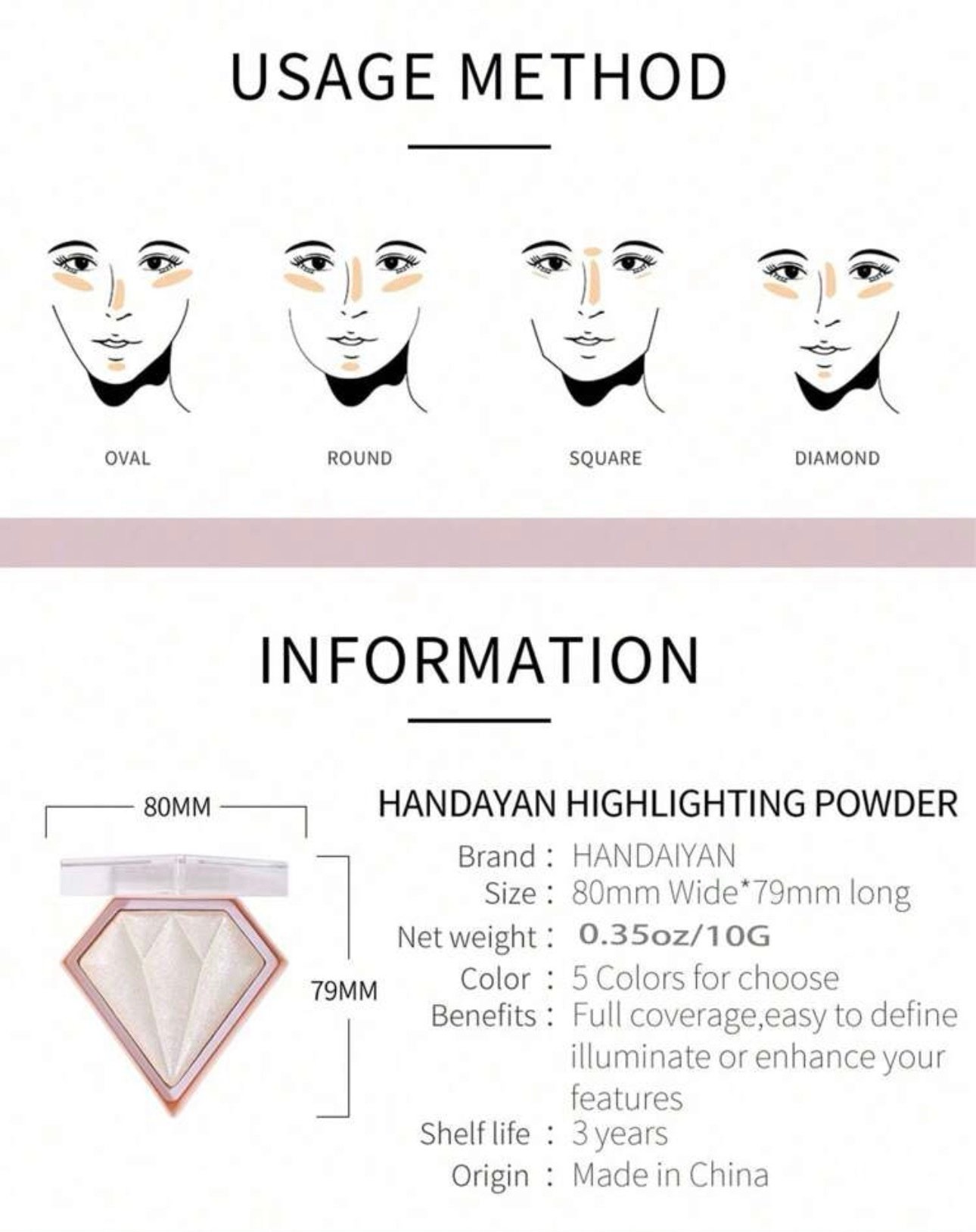 HANDAIYAN Diamond Glow Highlighter - Image 10