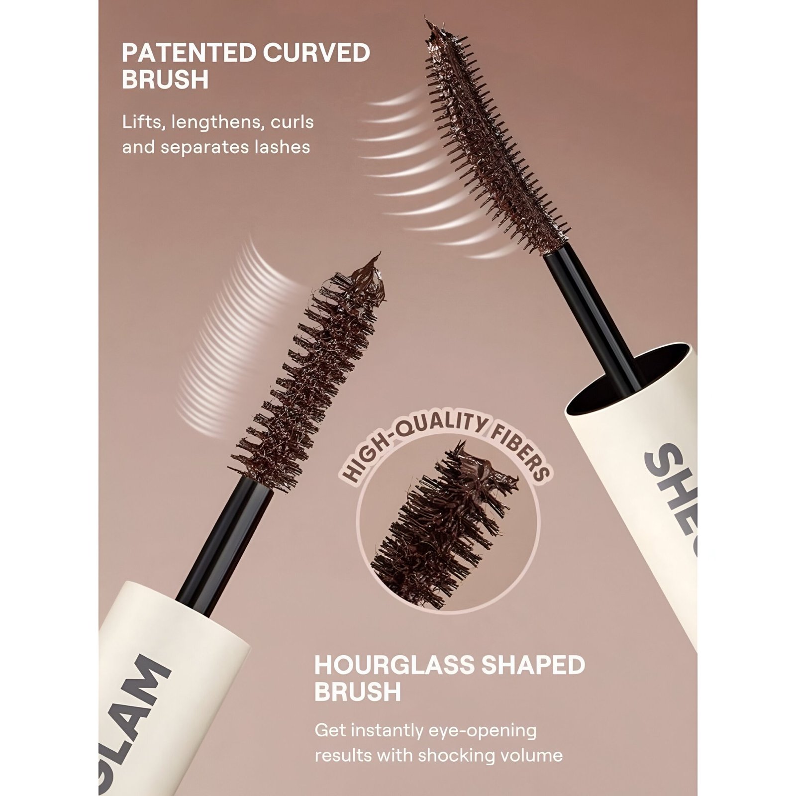 SHEGLAM All-In-One Dual-Ended Mascara Rich Brown - Image 5