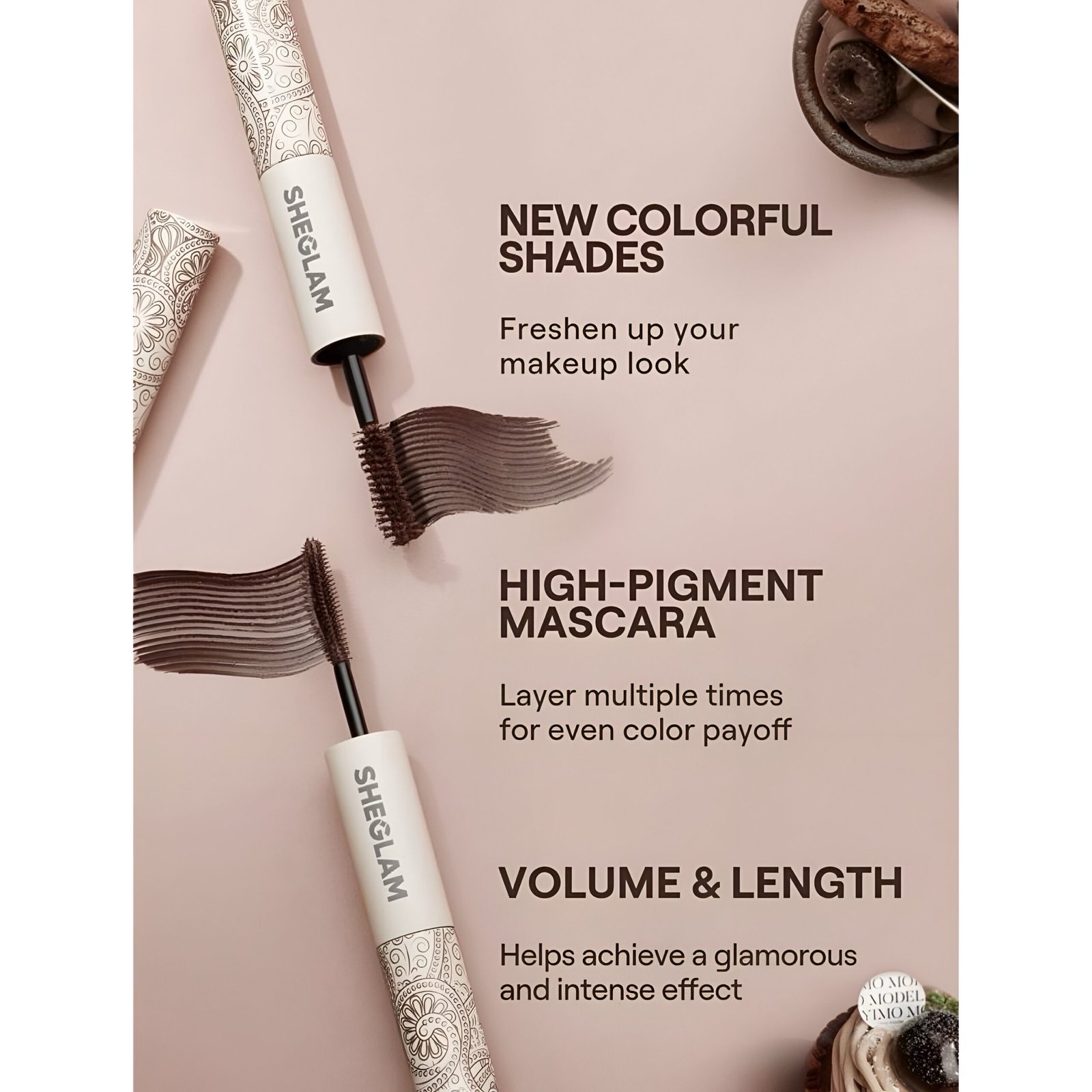 SHEGLAM All-In-One Dual-Ended Mascara Rich Brown - Image 4