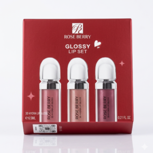 Rose Berry Glossy Lip Set